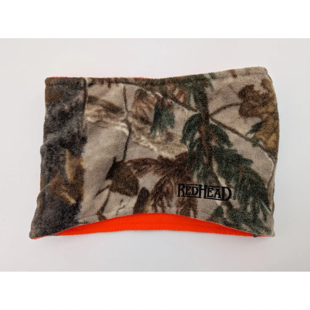RedHead Camo Blaze Orange Reversible Fleece Neck Gaiter Thinsulate Supreme